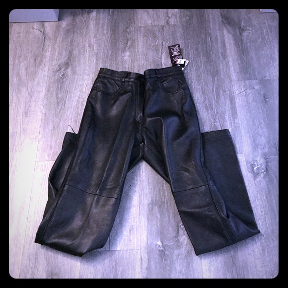 NWT Lined Leather Pants - Picture 1 of 7